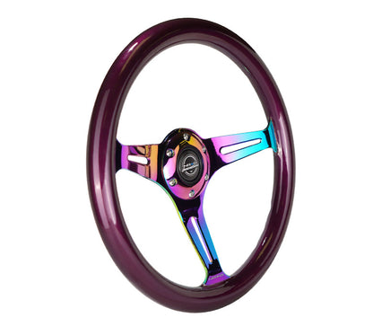 NRG 350MM 1.5" DEEP DISH WOOD GRAIN STEERING WHEEL