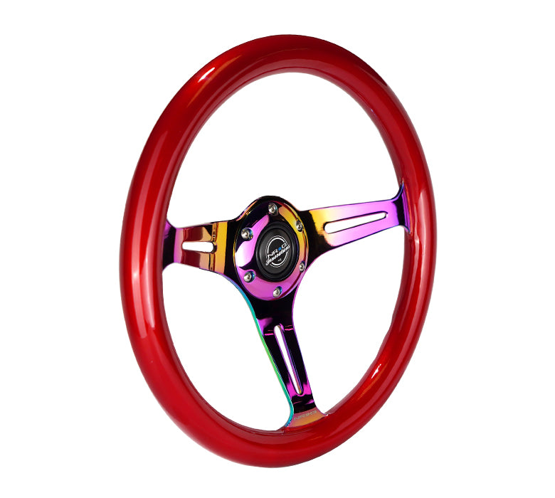 NRG 350MM 1.5" DEEP DISH WOOD GRAIN STEERING WHEEL