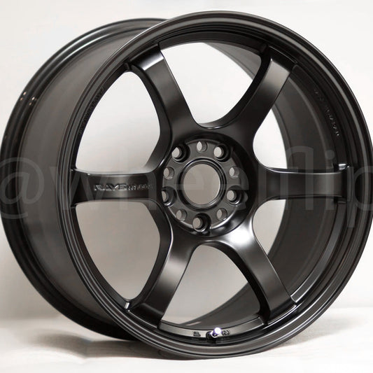 Gram Lights 57DR 18x9.5 +38 5x100 Semi Gloss Black (SET)