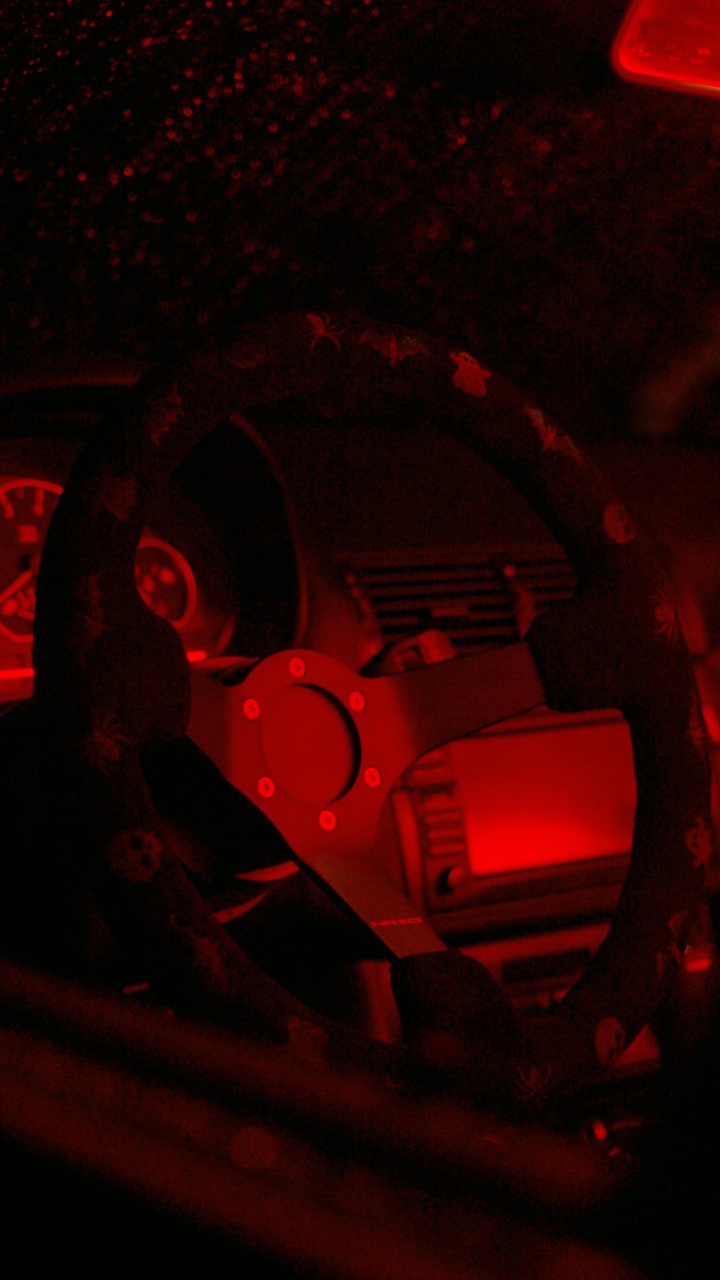 NRG 350MM 3" DEEP DISH SPOOKY STEERING WHEEL SUEDE