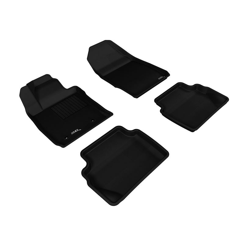 3D MAXpider KAGU 1st & 2nd Row Floormats - Black | 2011-2019 Ford Fiesta (L1FR08001509)