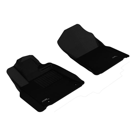 3D MAXpider KAGU 1st Row Floormat - Black | 2007-2011 Toyota Tundra Reg/DBL Cab/Crewmax (L1TY14711509)
