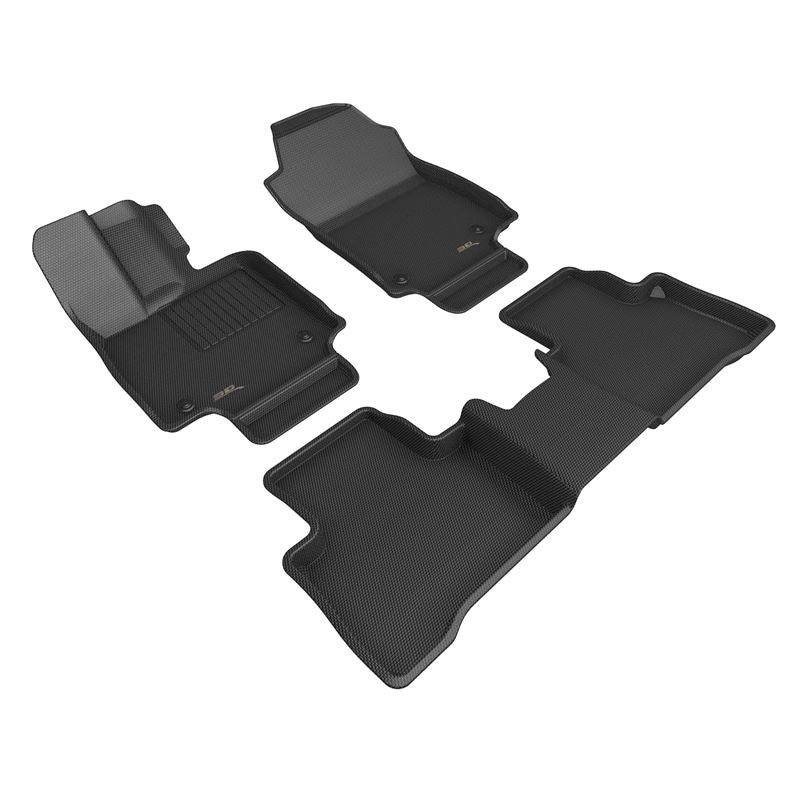 3D MAXpider KAGU 1st & 2nd Row Floormat - Black | 22-24 Lexus NX Hybrid (L1LX07601509)