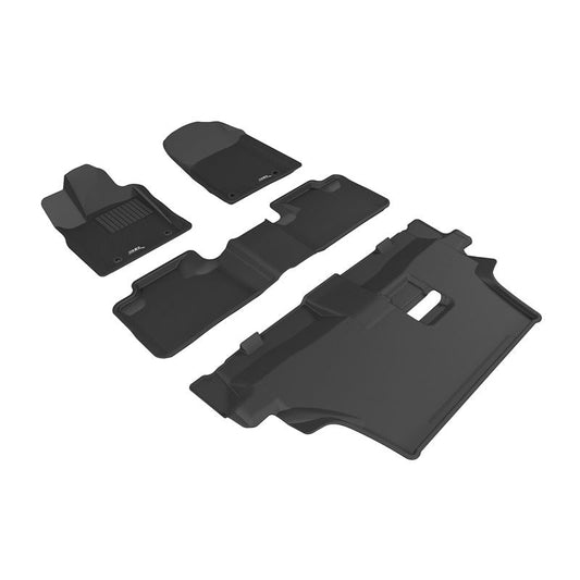 3D MAXpider KAGU 1st & 2nd & 3rd Row Floormats - Black | 2012-2020 Dodge Durango (L1DG02501509)