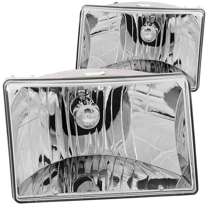 ANZO USA 1993-1998 Jeep Grand Cherokee Crystal Headlights Chrome (111066)