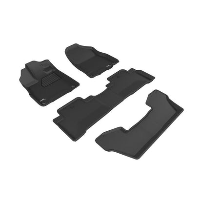 3D MAXpider KAGU 1st & 2nd & 3rd Row Floormats - Black | 2017-2020 Acura MDX (L1AC01001509)