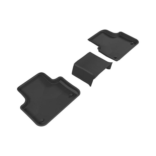 3D MAXpider KAGU 2nd Row Floormats - Black | 2017-2020 Audi Q7/Q8 (L1AD04021509)