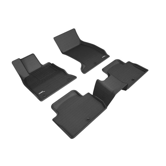 3D MAXpider KAGU 1st & 2nd Row Floormats - Black | 2018-2020 Kia Stinger Awd (L1KA04501509)