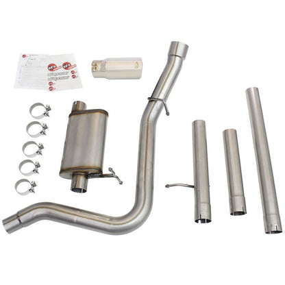 aFe MACH Force-Xp 3 IN to 3-1/2 IN 409 Stainless Steel Cat-Back Exhaust w/Polish Tip (49-43076-P)