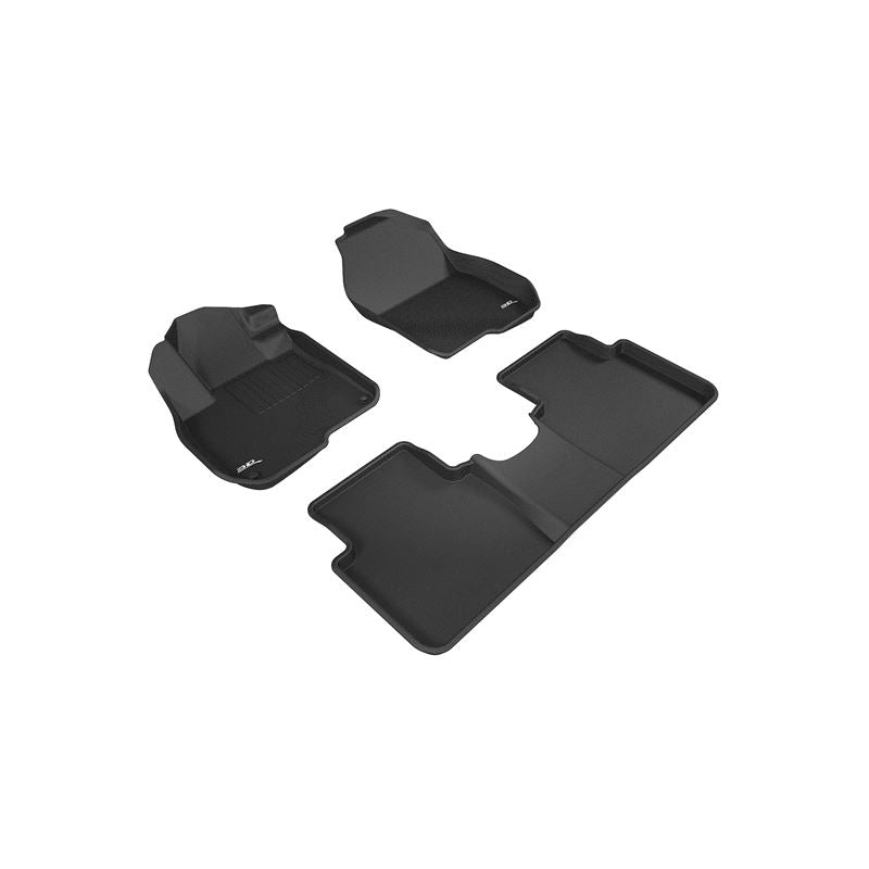 3D MAXpider KAGU 1st & 2nd Row Floormats - Black | 2017-2020 Honda CR-V (L1HD08601509)