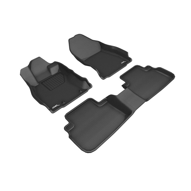 3D MAXpider KAGU 1st & 2nd Row Floormats - Black | 2019-2020 Subaru Forester (L1SB02401509)