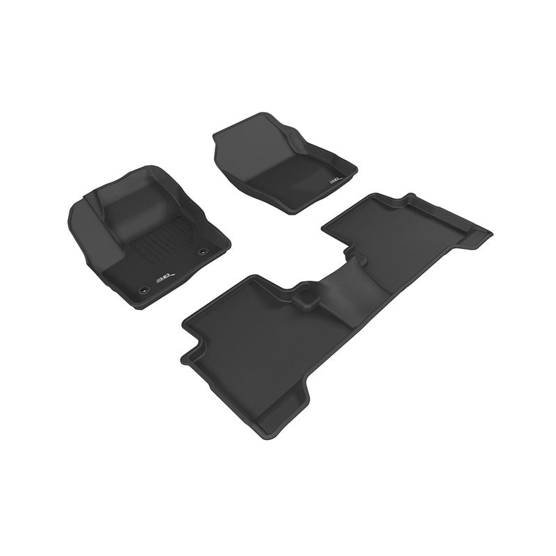 3D MAXpider KAGU 1st & 2nd Row Floormats - Black | 2015-2019 Ford Escape (L1FR10601509)