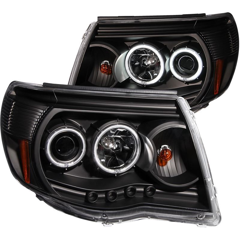 ANZO Projector Headlight Set w/ Halo Black | Toyota Tacoma (05-11) (121282)