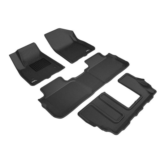 3D MAXpider KAGU 1st & 2nd & 3rd Row Floormats - Black | 2017-2020 GMC Acadia (L1GM02101509)