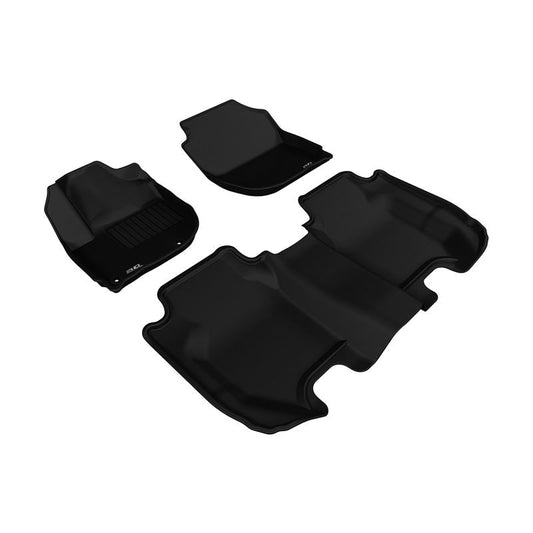 3D MAXpider KAGU 1st & 2nd Row Floormats - Black | 2015-2020 Honda Fit (L1HD05501509)