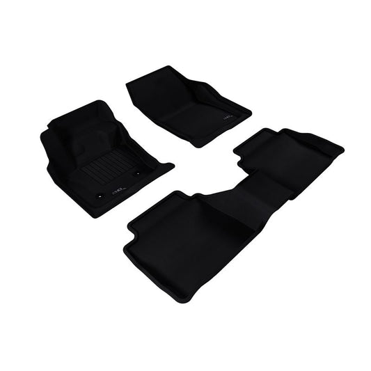 3D MAXpider KAGU 1st & 2nd Row Floormats - Black | 2013-2016 Lincoln MKZ (L1LC00601509)