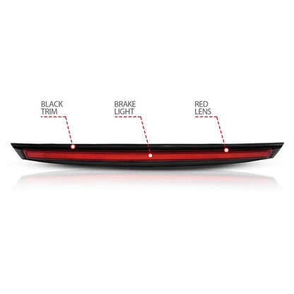 ANZO Third Brake Light Assembly LED Red Lens Black Housing w/ Spoiler | Chevrolet Suburban 1500 (07-14) (531110)