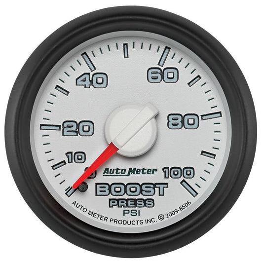 AutoMeter Factory Match 52.4mm Mechanical 0-100 PSI Boost Gauges 3 pressure Ranges (8506)