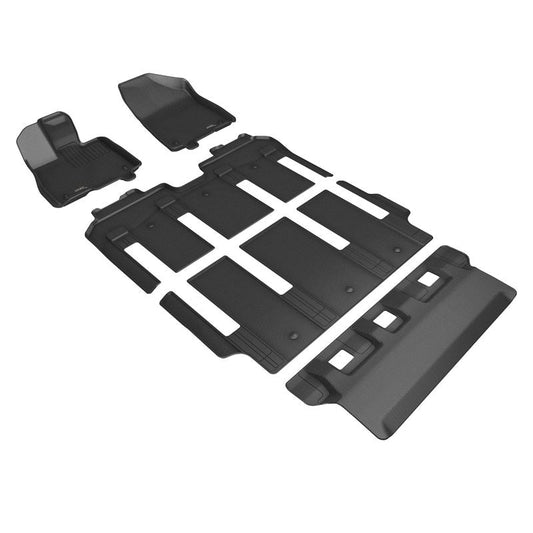 3D MAXpider KAGU 1st, 2nd, & 3rd Row Floormats - Black | 21-24 Toyota Sienna 7-Seat (L1TY27601509)