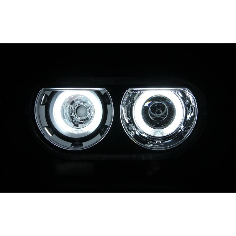 ANZO Projector Headlight Set w/ Halo Black (CCFL) | Dodge Challenger (08-14) (121308)