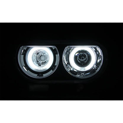 ANZO Projector Headlight Set w/ Halo Black (CCFL) | Dodge Challenger (08-14) (121308)