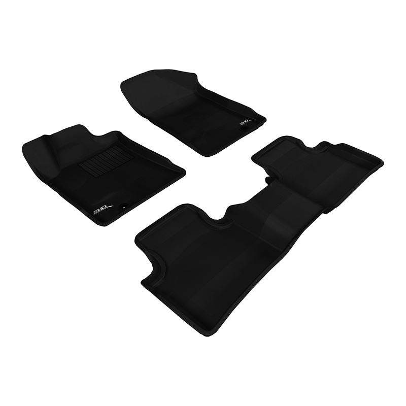 3D MAXpider KAGU 1st & 2nd Row Floormats - Black | 2009-2014 Nissan Maxima (L1NS03001509)