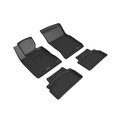 3D MAXpider KAGU 1st & 2nd Row Floormats - Black | 2012-2016 Hyundai Genesis (L1HY02301509)