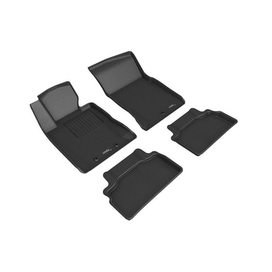 3D MAXpider KAGU 1st & 2nd Row Floormats - Black | 2012-2016 Hyundai Genesis (L1HY02301509)