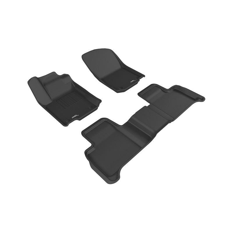 3D MAXpider KAGU 1st & 2nd Row Floormats - Black | 2017-2018 Mercedes-Benz GLE-Class C292 (L1MB05301509)