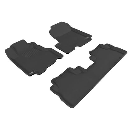 3D MAXpider KAGU 1st & 2nd Row Floormats - Black | 2007-2011 Honda CR-V (L1HD00601509)