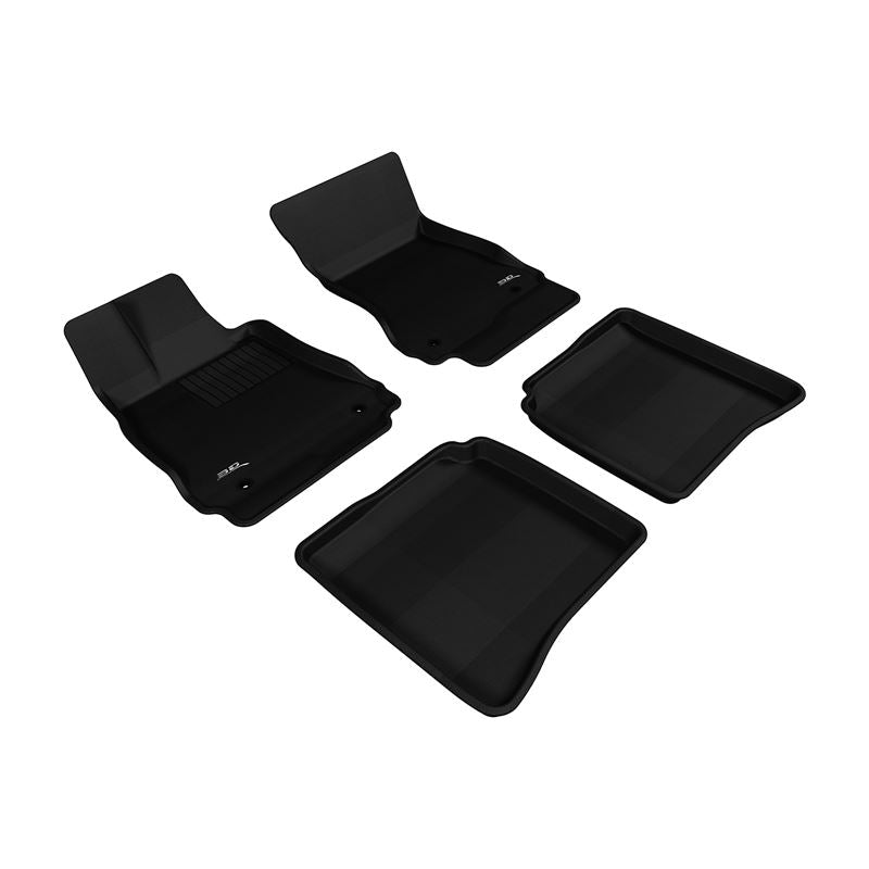 3D MAXpider KAGU 1st & 2nd Row Floormats - Black | 2007-2013 Mercedes-Benz S-Class W221 (L1MB00601509)
