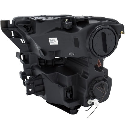 ANZO USA 2015-2016 Ford F-150 Projector Headlights w/ Plank Style Switchback Black w/ Amber (111357)