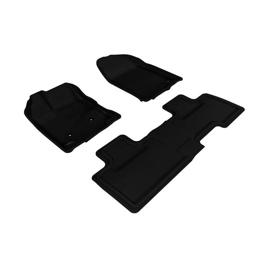 3D MAXpider KAGU 1st & 2nd Row Floormats - Black | 2007-2014 Ford Edge (L1FR02001509)