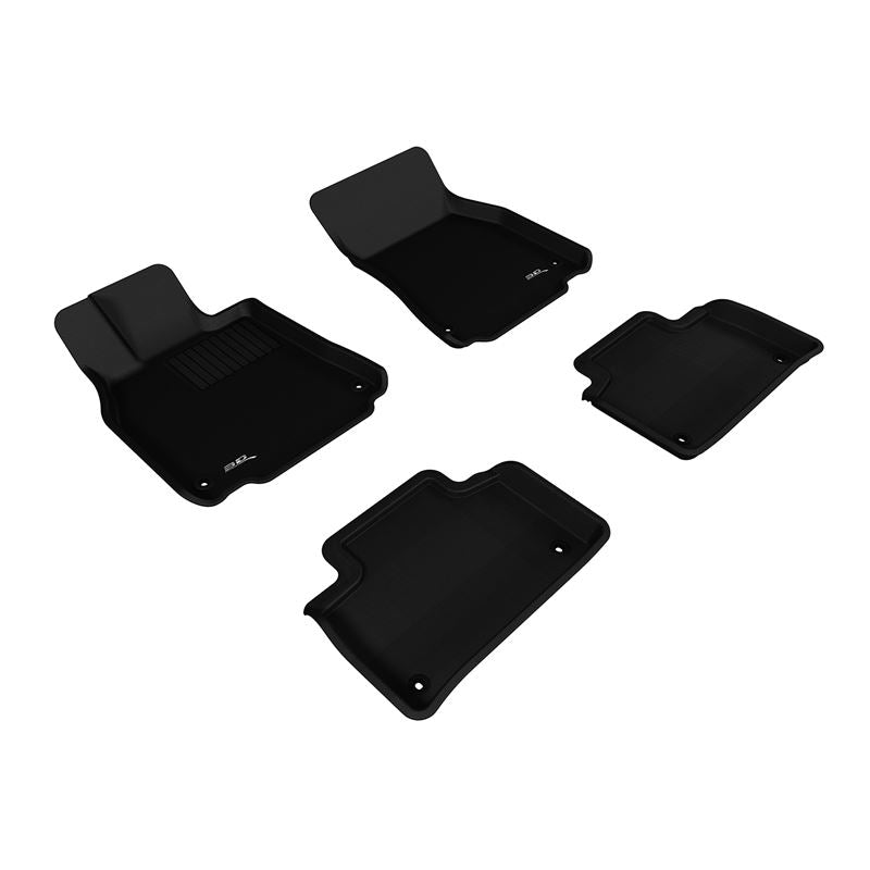 3D MAXpider KAGU 1st & 2nd Row Floormats - Black | 2007-2012 Lexus LS460 (L1LX03801509)