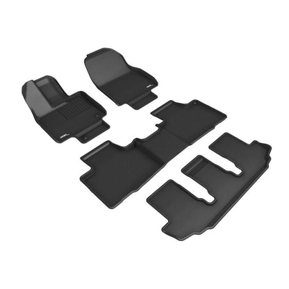 3D MAXpider KAGU Black Floor Mat - Row 1/2/3 | 20-23 Toyota Highlander Gas 8-Seat (L1TY26201509)