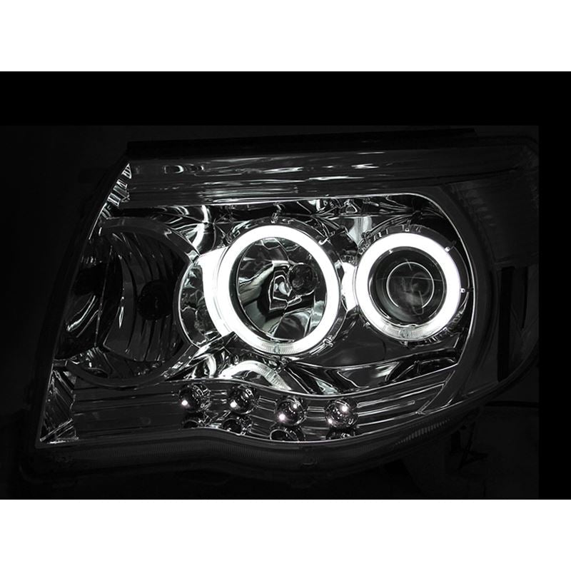 ANZO Projector Headlight Set w/ Halo Chrome | Toyota Tacoma (05-11) (121281)
