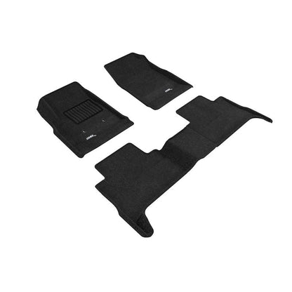 3D MAXpider ELEGANT 1st 2nd Row - Floor Mat Set (Black) | 15-22 GMC Canyon Crew Cab (L1GM01804709)