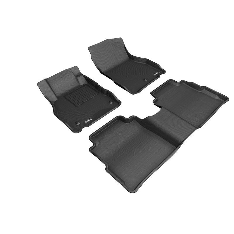 3D MAXpider KAGU 1st & 2nd Row Floormats - Black | 2018-2019 Nissan Kicks (L1NS11001509)