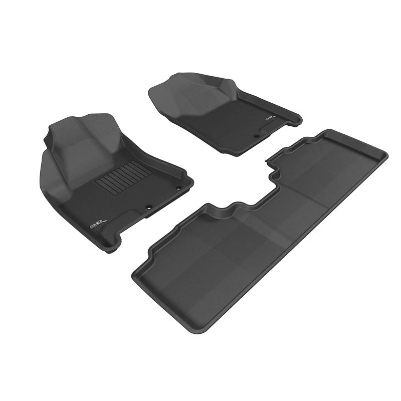 3D MAXpider KAGU 1st & 2nd Row Floormats - Black | 2010-2016 Cadillac SRX (L1CD00801509)