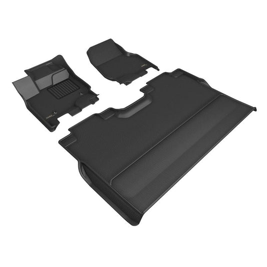 3D MAXpider KAGU Floor Mat- Black R1 R2 | 22-23 Ford F-150 Supercrew (L1FR15301509)