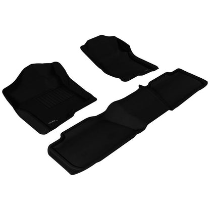 3D MAXpider KAGU 1st & 2nd Row Floormats - Black | 2007-2014 Chevrolet/GMC Suburban/Tahoe/Yukon (L1GM00801509)