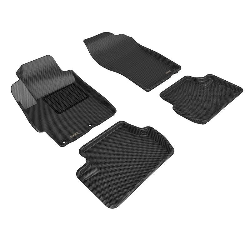 3D MAXpider KAGU 1st 2nd Row - Floor Mat Set (Black) | 08-15 Mitsubishi Lancer Evolution X (L1MT00801509)