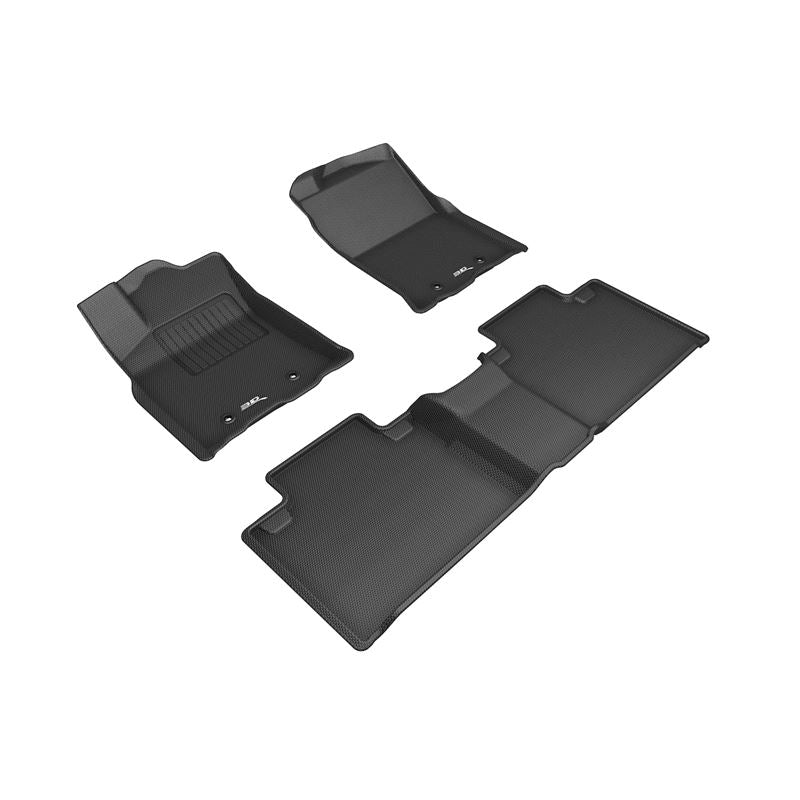 3D MAXpider KAGU 1st & 2nd Row Floormats - Black | 2018-2020 Toyota Tacoma Access Cab (L1TY25001509)
