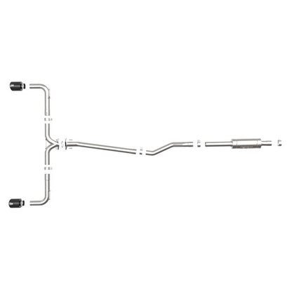 aFe Takeda 2-1/2 IN 304 Stainless Steel Cat-Back Exhaust System w/Black Tips (49-37015-B)
