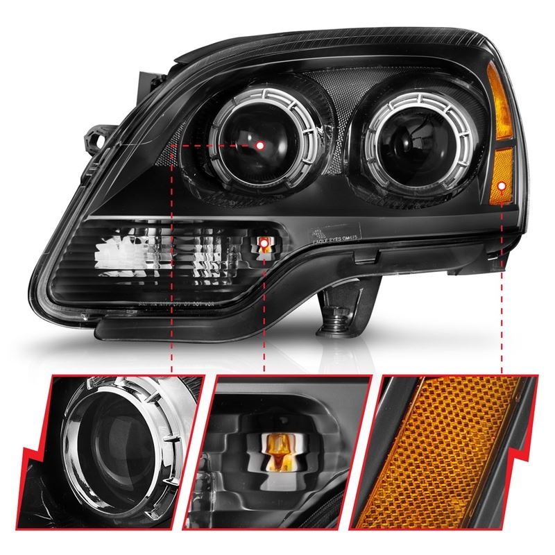 ANZO Projector Headlight Set | GMC Acadia (07-12) (111530)