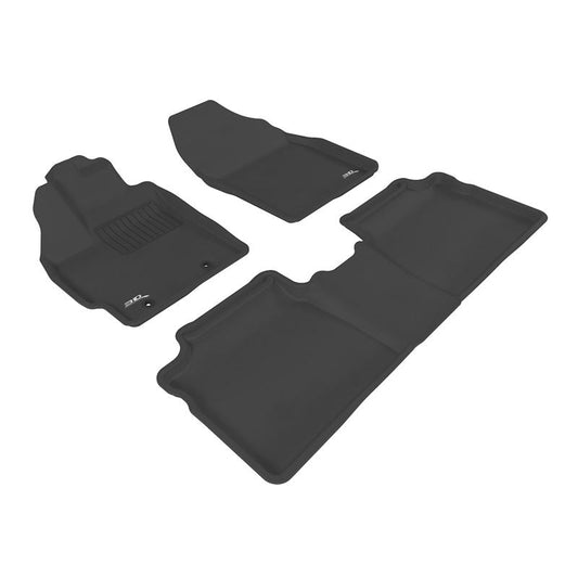 3D MAXpider KAGU 1st & 2nd Row Floormats - Black | 2010-2011 Toyota Prius (L1TY04001509)