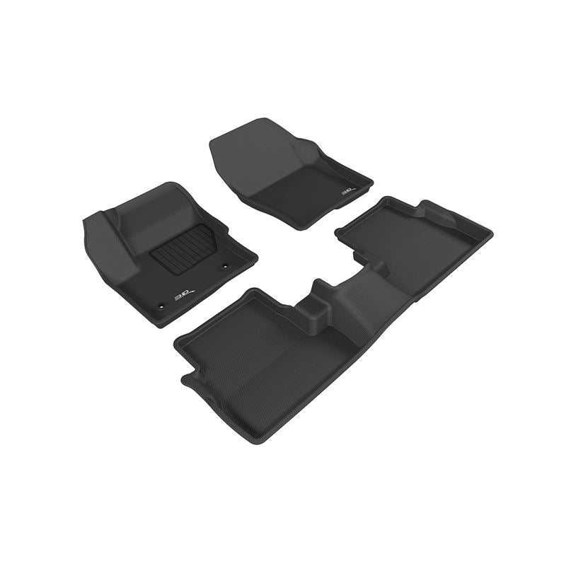 3D MAXpider KAGU 1st & 2nd Row Floormats - Black | 2015-2016 MKC (L1LC00701509)