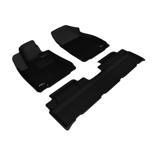 3D MAXpider KAGU 1st & 2nd Row Floormats - Black | 2010-2012 Lexus RX (L1LX04101509)