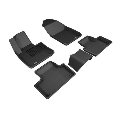 3D MAXpider KAGU 1st & 2nd Row Floormats - Black | 2018-2020 Volvo XC60 (L1VV02501509)