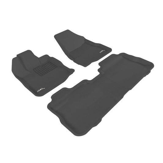 3D MAXpider KAGU 1st & 2nd Row Floormats - Black | 2010-2017 Chevrolet Equinox (L1CH01401509)